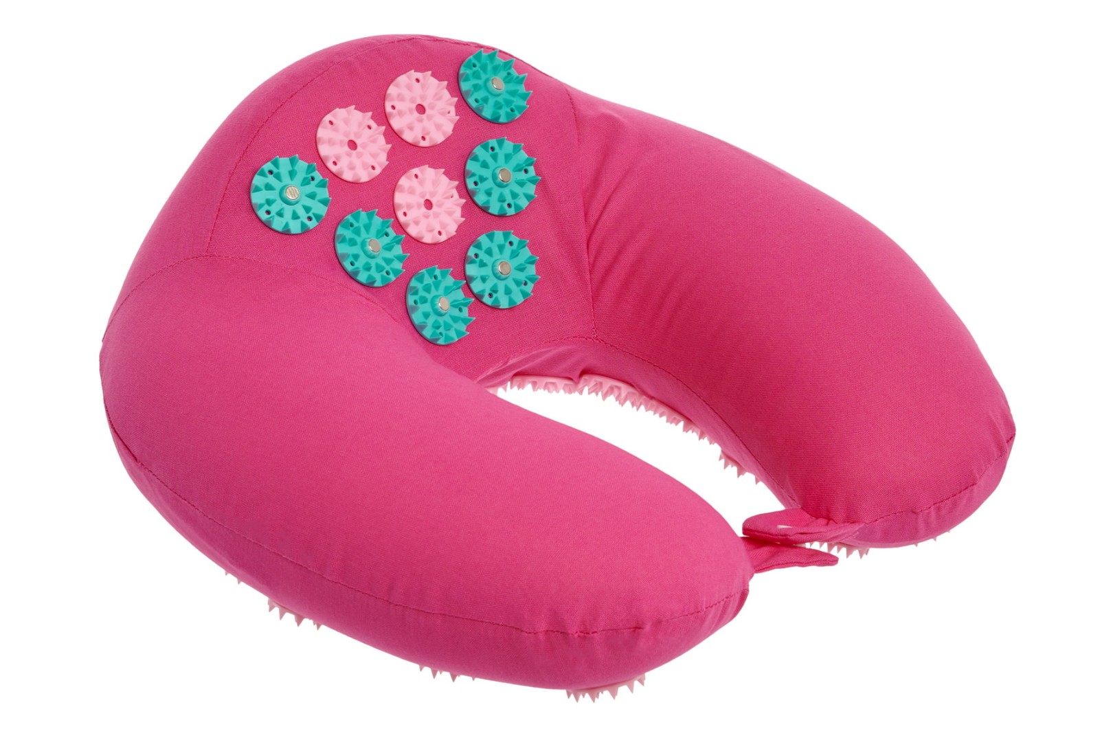 Подушка дорожная акупунктурная Нирвана с магнитами, розовая